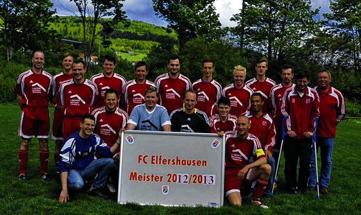 1. FC Elfershausen - Meisterbild 2012/2013 B-Klasse Rhön 1 - Foto Anja Schmitt